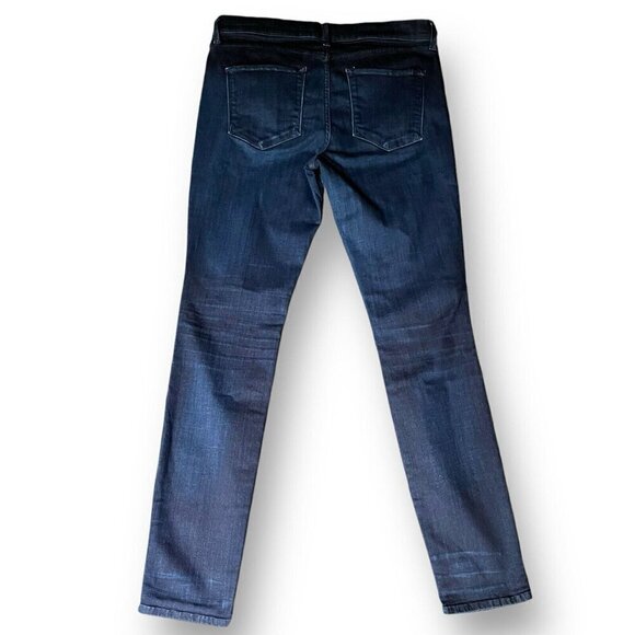 Ayr Womens Skinny Jeans Sz 30X30 Blue Dark Wash Ankle Stretch Denim Distressed - Picture 4 of 6